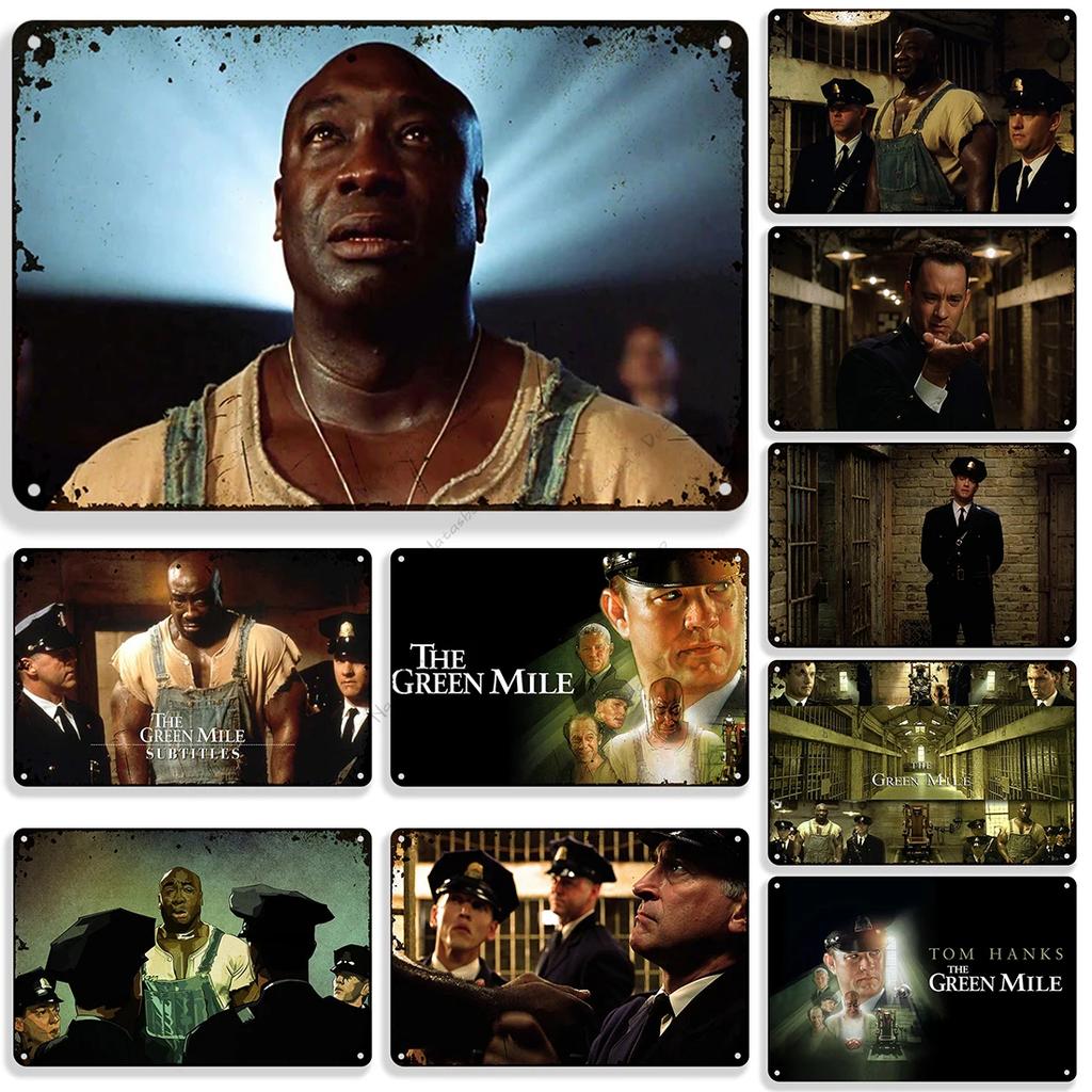 Кино Винтажный Постер Зеленая Миля Металлическая Табличка Ретро Металлический Постер Настенная Декоративная Табличка Дом Клуб Гараж Клуб Бар Металлическая Табличка