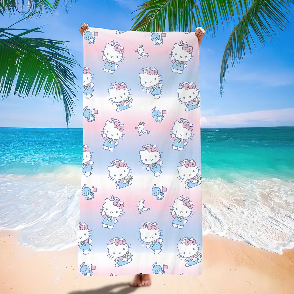 Cute Cartoon Printed Microfiber Beach Towel Quick Dry Soft Absorbent Bath Towel For Seaside
