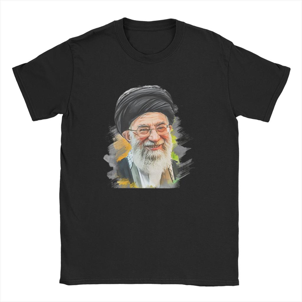 SSeyyed Ali KKhamenei TShirt Beach T Shirts Adult Pure Cotton Crew Neck Oversize Top Tees ShortSleeved Streetwear Tops