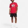 Air Jordan Logo Print Баскетбольная спортивная футболка с короткими рукавами Мужские топы Красный CZ8384-687