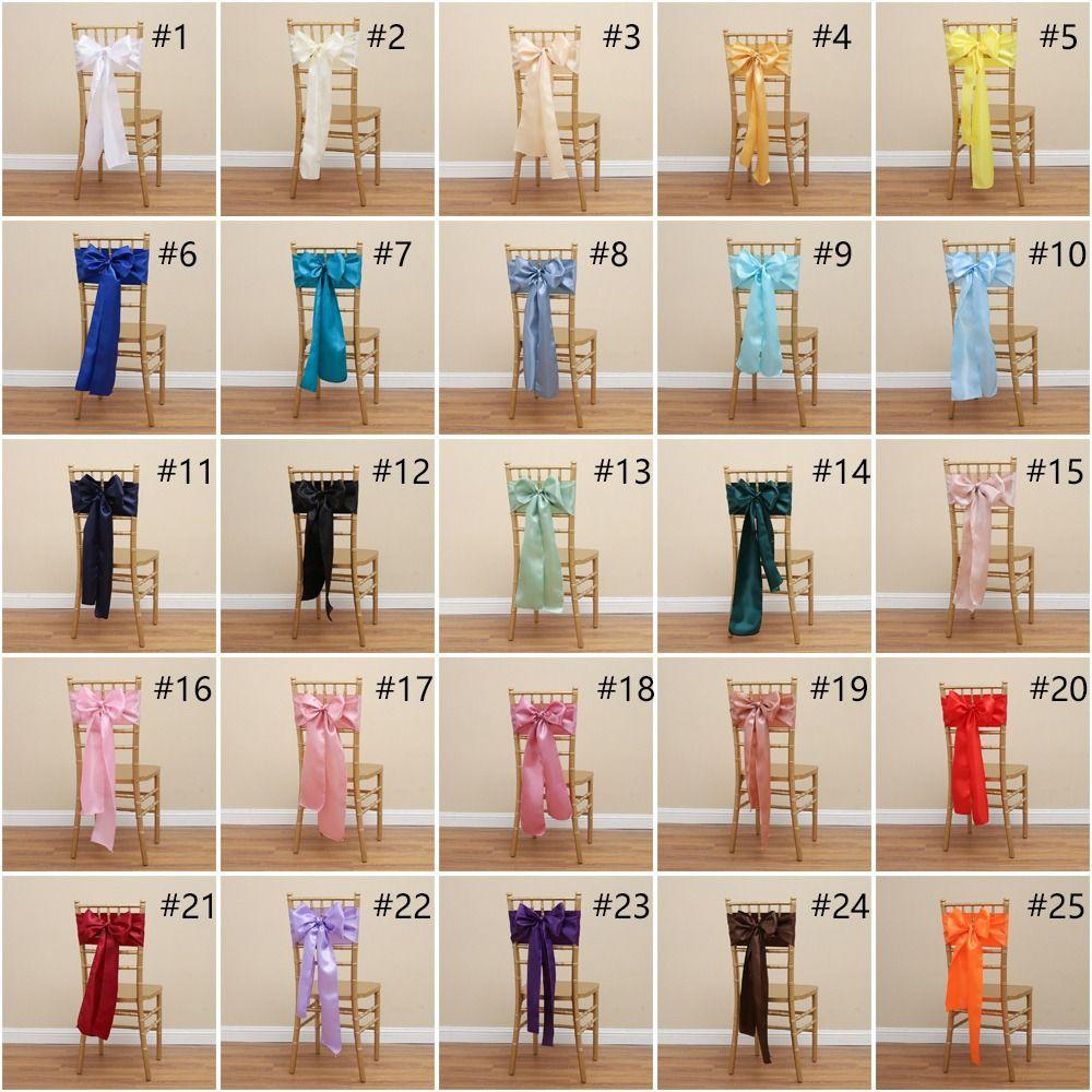 5 шт. винтажные атласные свадебные пояса на стулья 275 см спинка стула лента бант чехол на стул на день рождения