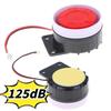 5-30V Mini Buzzer Alarm Horn 125dB High Decibel Police Siren for Car Home Shop Anti-Theft Security Alert