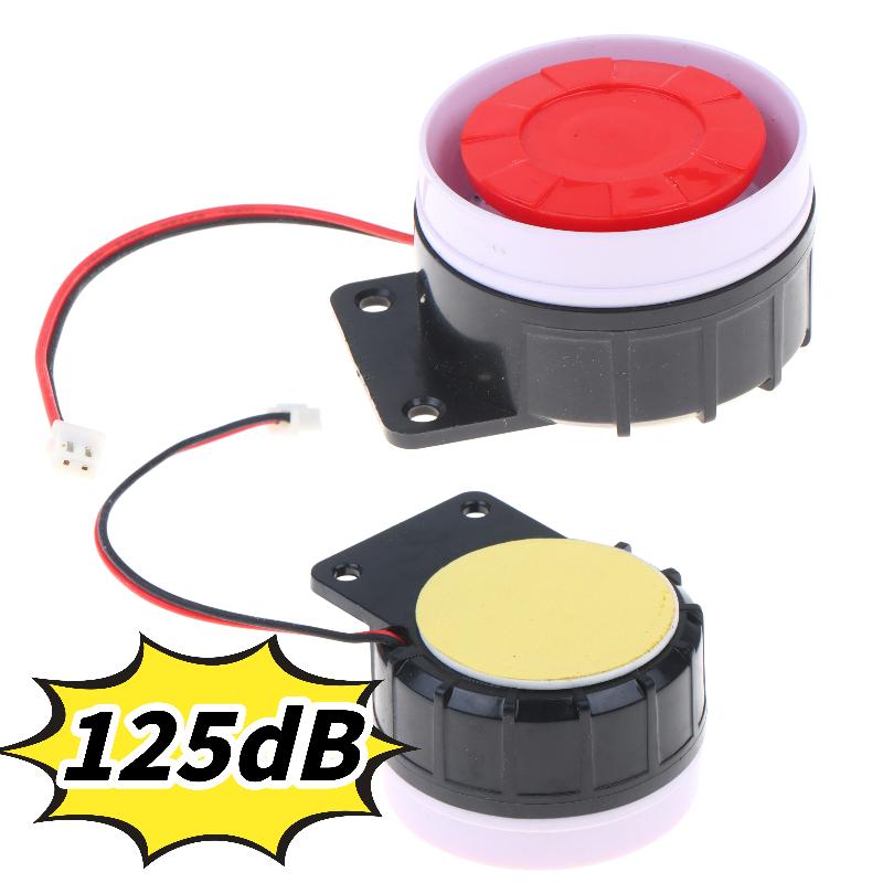 5-30V Mini Buzzer Alarm Horn 125dB High Decibel Police Siren for Car Home Shop Anti-Theft Security Alert