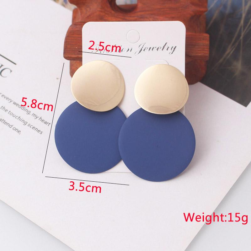 New Blue Color Geometric Earrings for Women Bohemian Flower Butterfly Pendants Female Dangle Earrings 2024 Aretes De Mujer