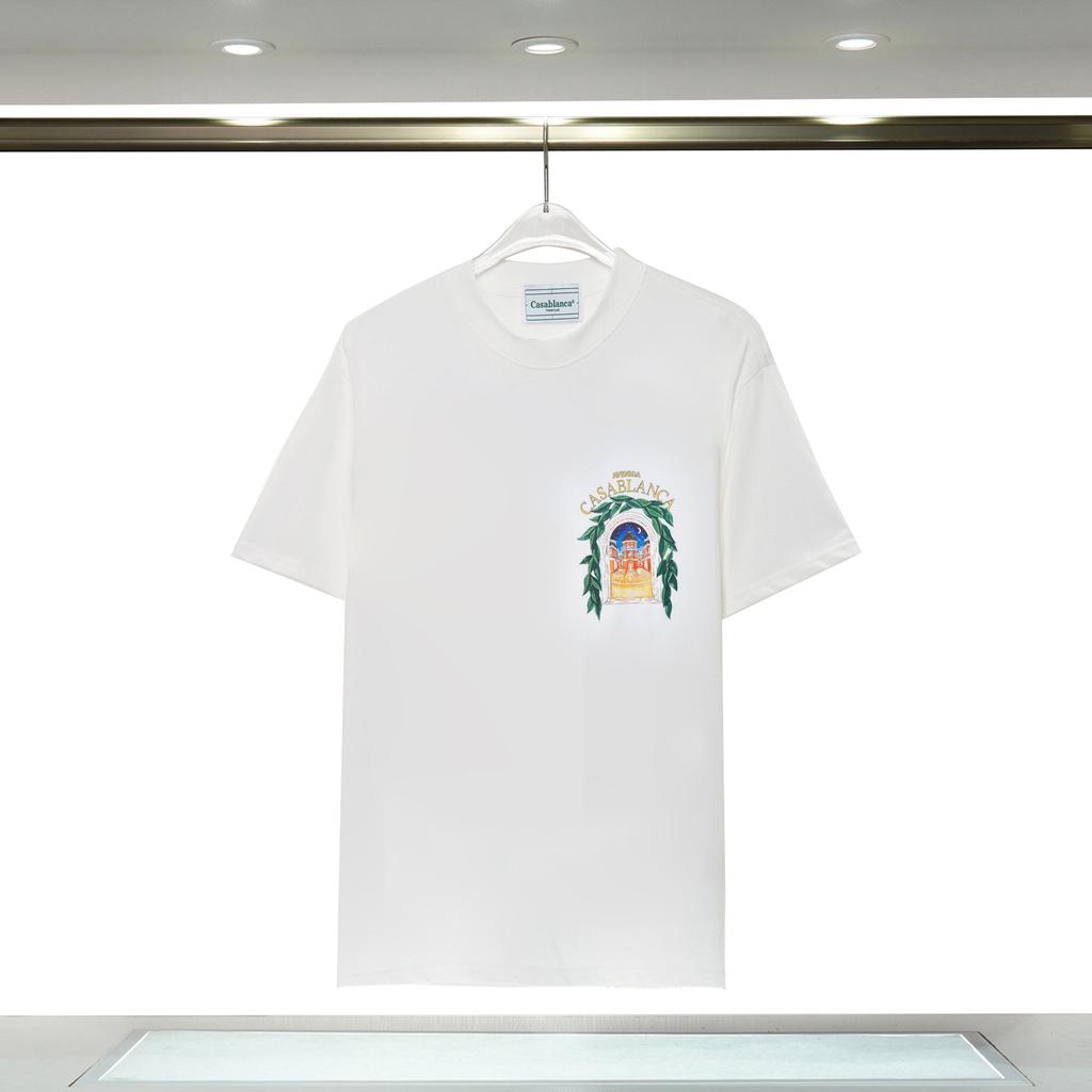 Casablanca 23 spring and summer new fantasy gate starry sky castle casa letter logo short-sleeved couple T-shirt