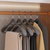 Household Wide Shoulder Seamless Hanger Coat Hanger Flocking Anti-Shoulder Angle Non-Slip Hanging Clothes Rack Wardrobe Storage Clothes Support