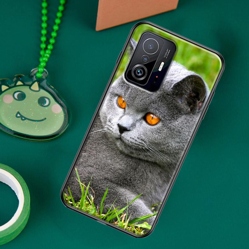 Чехол с британским короткошерстным котом для POCO F5 X5 X3 Pro X4 F4 GT F3 M5s C40, чехол для Xiaomi 13 12 Lite 11T 12T Pro 12X