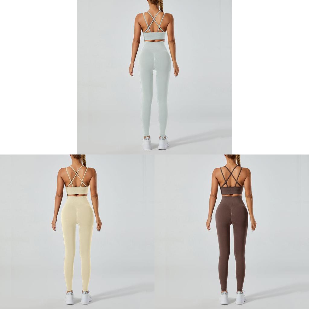 Yoga Outfit For Women With Racerback Top And Highwaist Leggings For Fitness And Yoga Practice