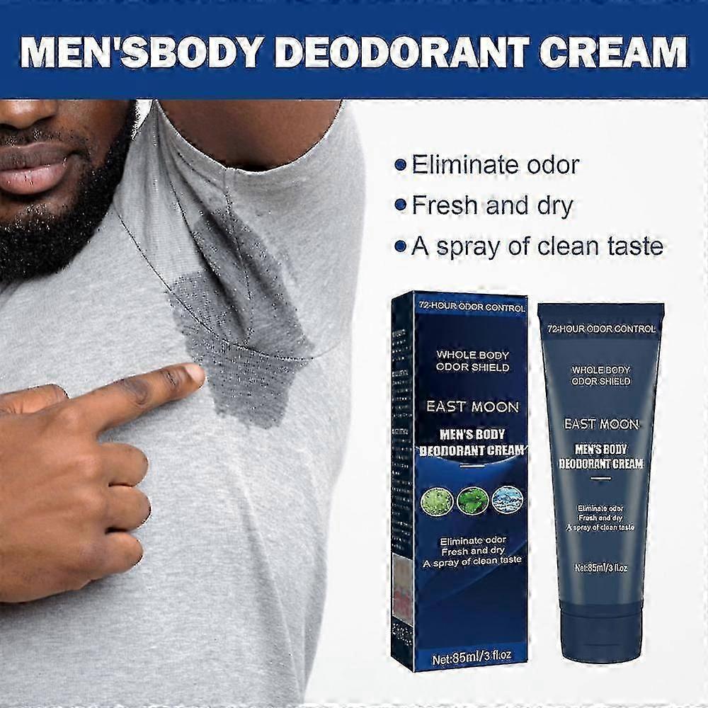 3PCS Mens Body Gentle Deodorant Cream Fresh And Dry For Whole Body Odor Control Skin Safe NEW