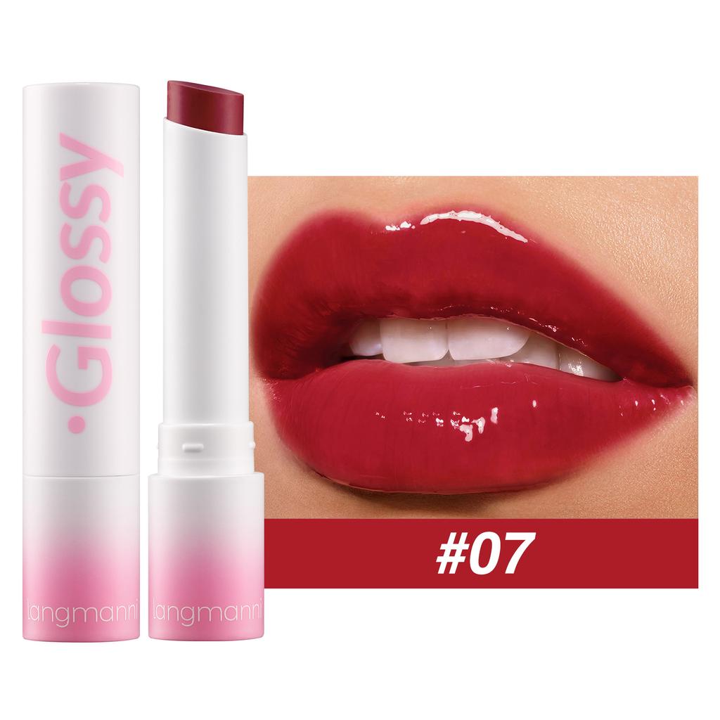 Langmanni 8-цветная увлажняющая помада, увлажняющая, питательная, пухлая, глазурь для губ, желейная помада, супер питательная помада