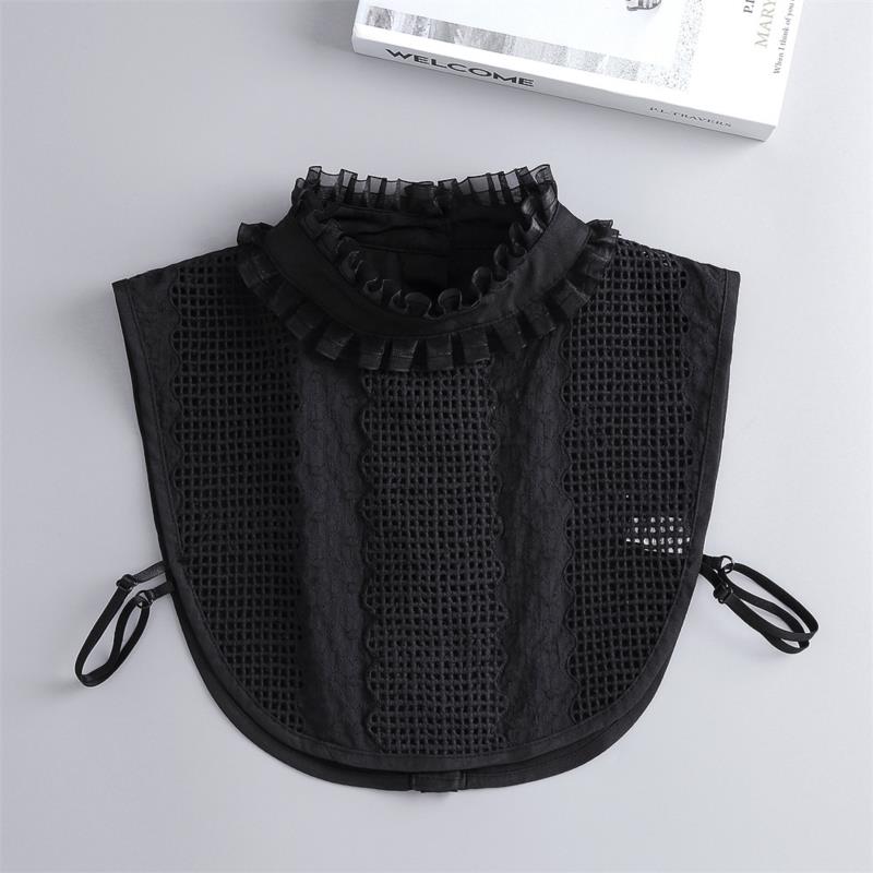 New Fake Victorian Stand Up Collar White Black Lace Collars Detachable For Women Blouse Lapel Shirt False Collar Woman
