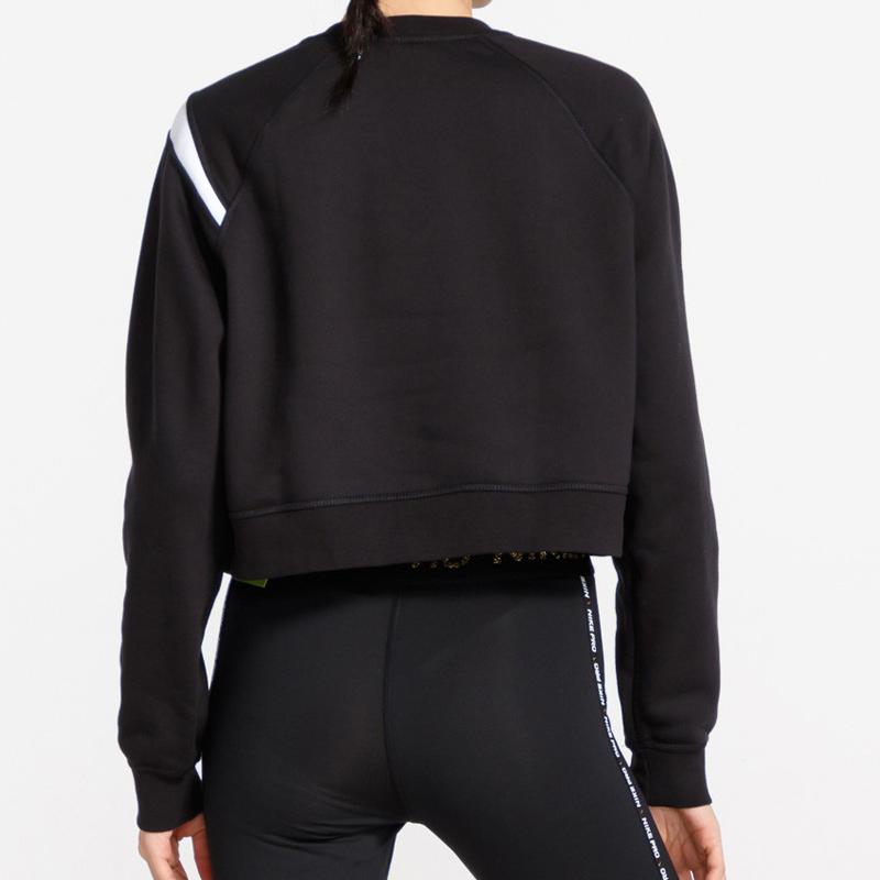Nike Спортивная одежда Swoosh Fleece Crew Sweatshirt Женские топы Черный BV3934-011