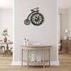 Gold Needle Numerals Cycle Shape Metal Analog Wall Clock for Home & Office | Big Size Stylish Latest Home Decor