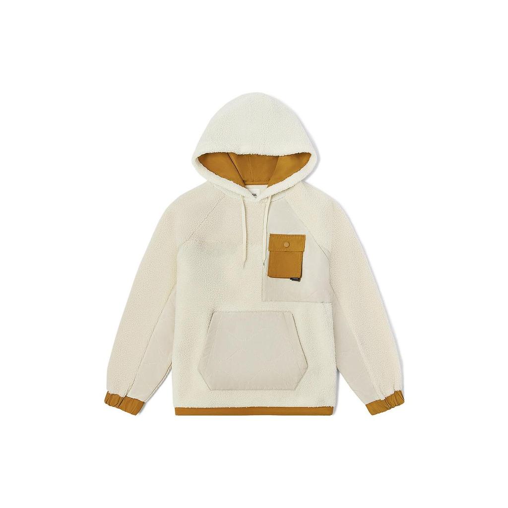 Vans Solid Color Front Pocket Hoodie Long Sleeve Women Tops Yellow VN0A7YIC2N1