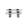 Glossy Black 8X Side Door Handle Bowl Cover Trim For Honda Civic 10th 2016-2021
