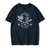 Summer Men's Skull Mechanic Printed T-shirt Punk Street Hip-hop Round Neck Short-sleeved T-shirt Men's Tops Trendy New Style