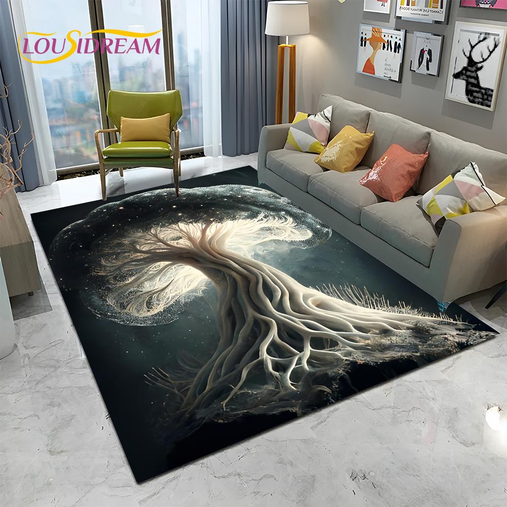 Природа Древо жизни викингов скандинавский Иггдрасиль ковер ковер для дома гостиная спальня диван коврик декор, детский коврик нескользящий коврик