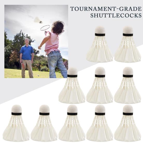 12 шт. Профессиональные воланы для бадминтона Турнирный класс Тренировочные воланы для бадминтона Высокоскоростные Стабильный полет Спортивные аксессуары