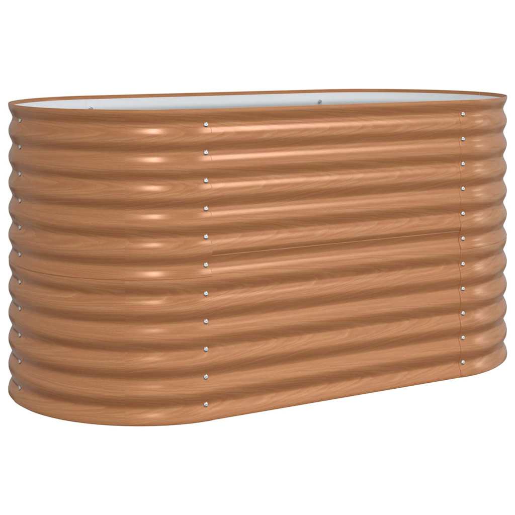 Elevated Garden Bed Brown 160 x 80 x 81 cm Steel