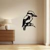 1pc Lifelike Kookaburra Metal Wall Art Iron Garden Sculpture Weather Resistant Patio Fence Decor Gift for New Year Easter Bird Lovers