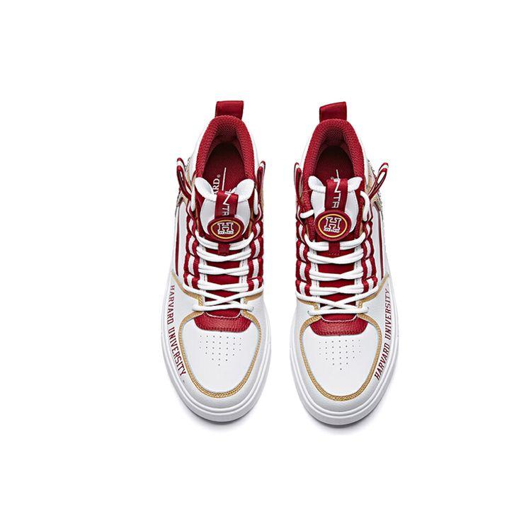Anta Lifestyle Series Harvard Trendy Casual High-Top Sneakers Men Sneakers White Red 91938007-15