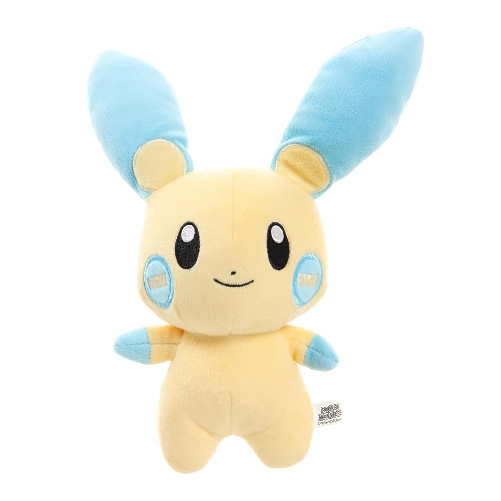 Sanei Boeki Pokemon ALL STAR COLLECTION Minun x D9 x Plush Toy Pokemon PP70 (S) W20.5 H22.5cm