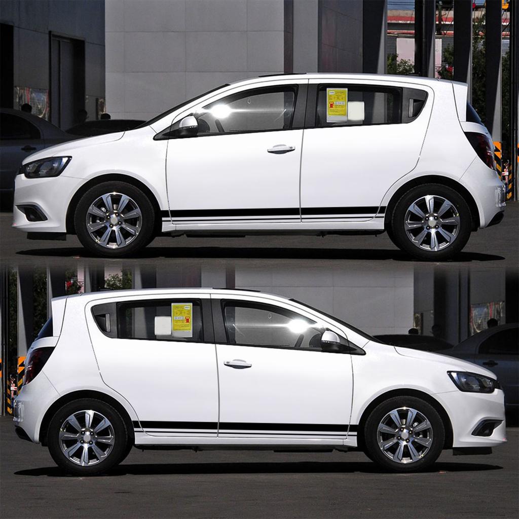 2 шт. Полосатая автомобильная наклейка Графика Универсальная Водонепроницаемая Самоклеящаяся Съемная Гоночная Автомобильная Наклейка на Дверь и Кузов Полосатая Автомобильная Наклейка