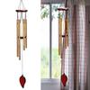 Metal Wind Chime with 6 Aluminum Tubes Natural Soothing Melody Garden Patio Outdoor Decoration Hanging Wind Bell Birthday Gifts
