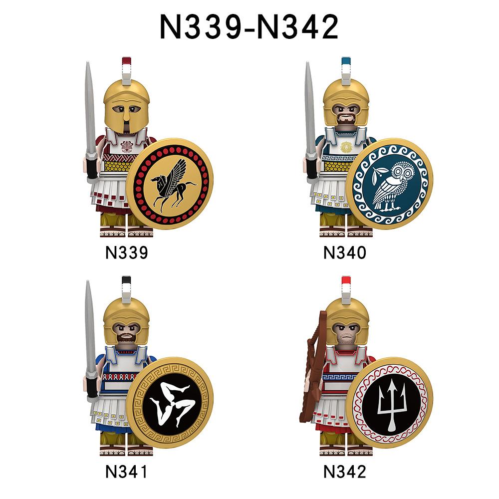 Military Greek series puzzle assembly toys, building block dolls-N339-342