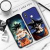 Мягкий черный чехол JW83 Dragon Ball Goku для iPhone 16 15 Plus 14 13 Pro 8 SE XR XS Max P30 Nova 5T Y5P Y6 Y7 Y8P Y9 Realme C30 C33 C31 VIVO Y36 V27