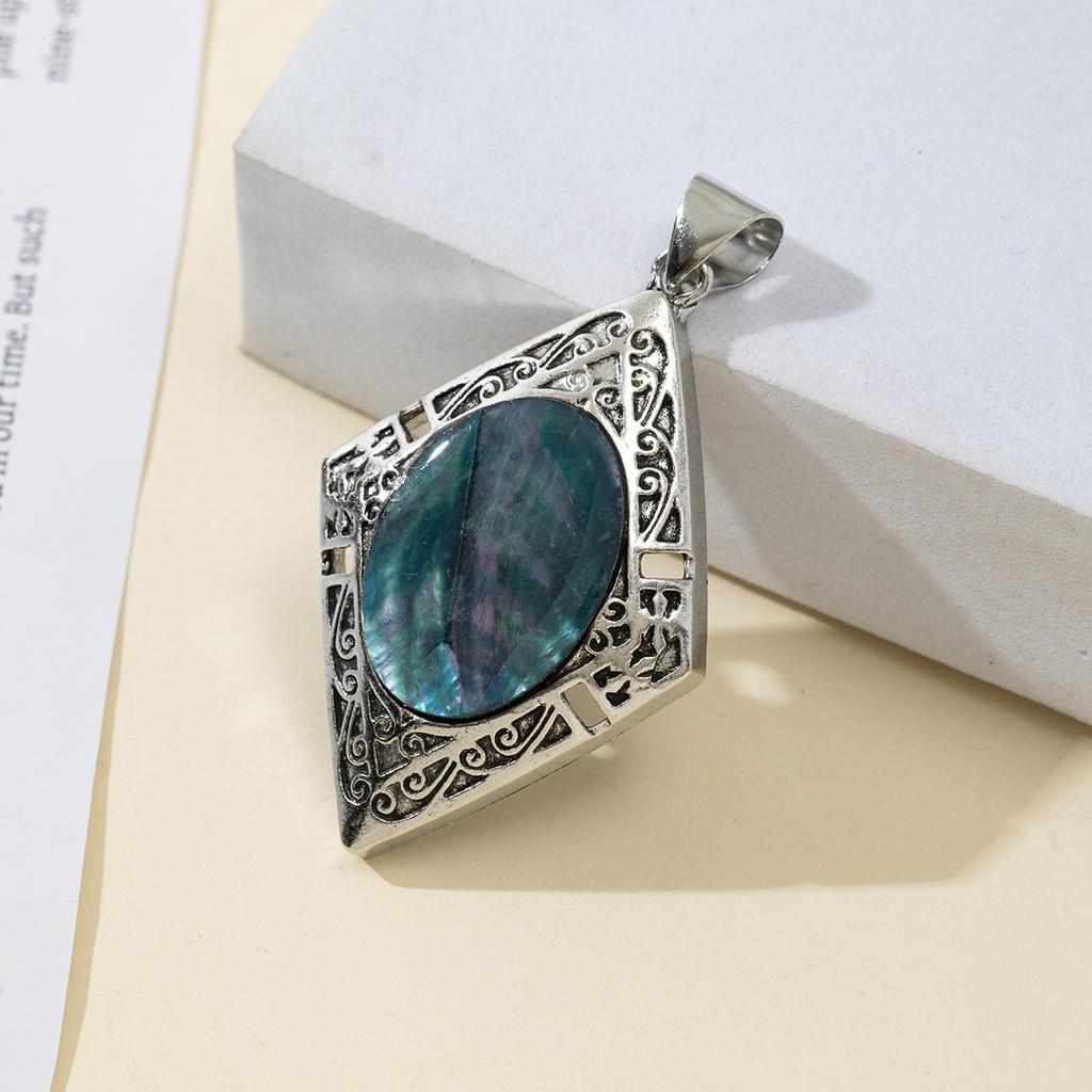 Летний цвет ракушки Подвеска Ромб Кружевная подвеска 49x34мм Для изготовления ювелирных изделий DIY Ожерелье Браслет Серьги Аксессуар