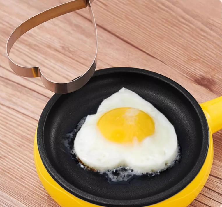 Электрическая сковорода с антипригарным покрытием для яиц и яичных клецок, компактная сковорода для приготовления завтраков, подключаемая к электросети.