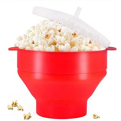 Силиконовый попкорнер для микроволновой печи, без BPA, складная миска для попкорна, прибор для приготовления попкорна в микроволновке с крышкой, безопасен для посудомоечной машины