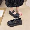 French Bag Head Mary Jane Half Slippers Women's 2025 Spring and Summer New Small Height Increase Versatile Platform Single Shoes