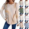 Women's Fashion Casual Long Sleeve Floral Print Round Neck Top