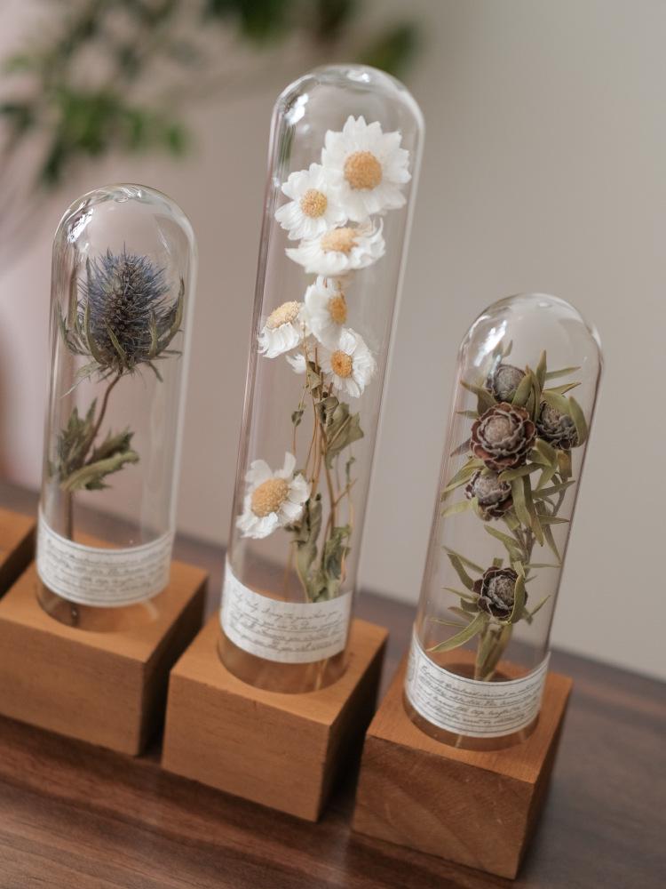 Wabi-Sabi Style Xian Porcelain Test Tube Rack: Retro Gift for Dried and Preserved Flowers, Plant Specimen Display