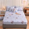 Printing Bed Fitted Sheet Cotton Thick Quilted Soft Elastic Fitted Sheet Bedding Mattress Cover Topper Single Full Queen King Sheet&Pillowcases