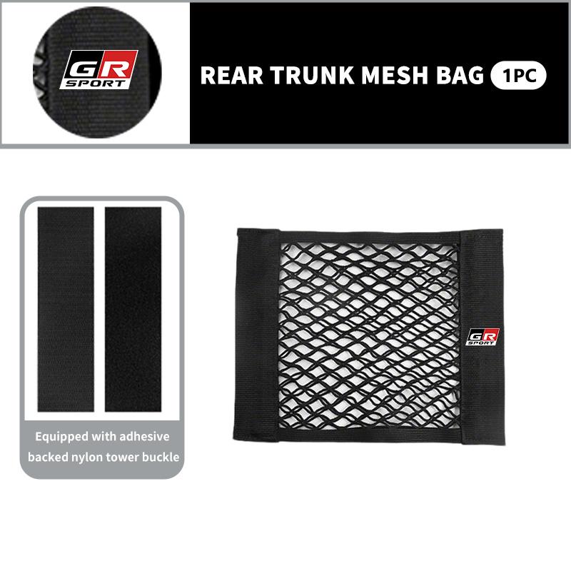 EBSKCS1 Car Styling Trunk Box Storage Bag Mesh Elastic String Net Pocket Organizer Accessories For Toyota Yaris Corolla Rav4 GR Auris
