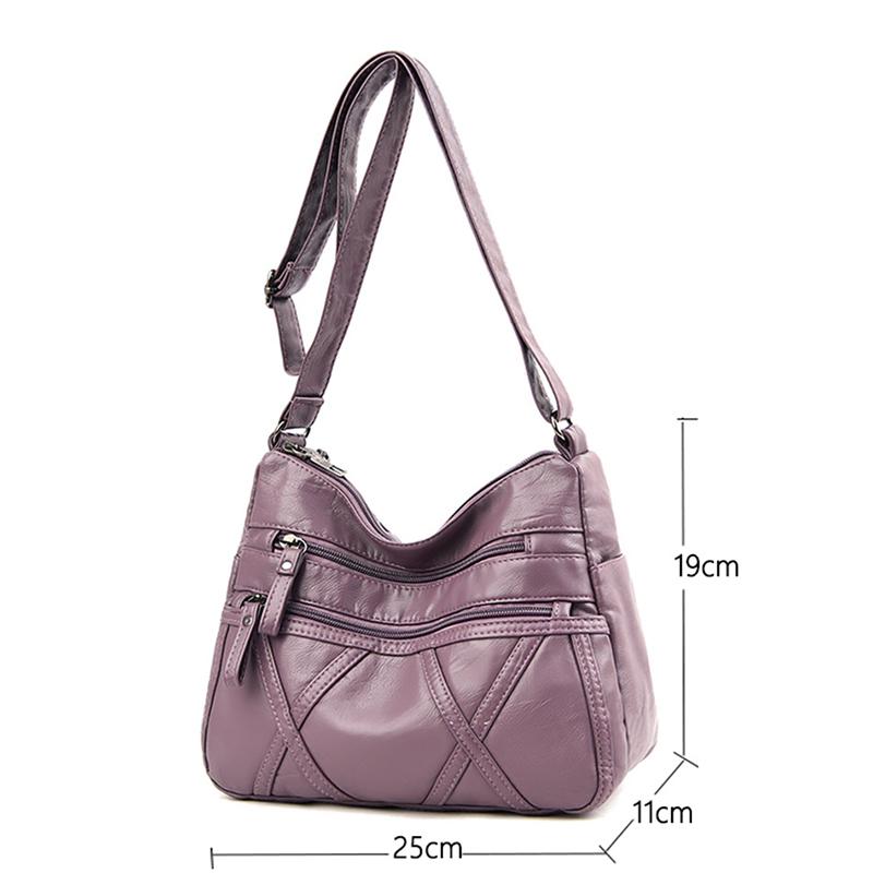 Модные сумки-мессенджеры через плечо для женщин, новые кошельки и сумки, мягкие кожаные сумки через плечо, повседневная маленькая сумка-тоут