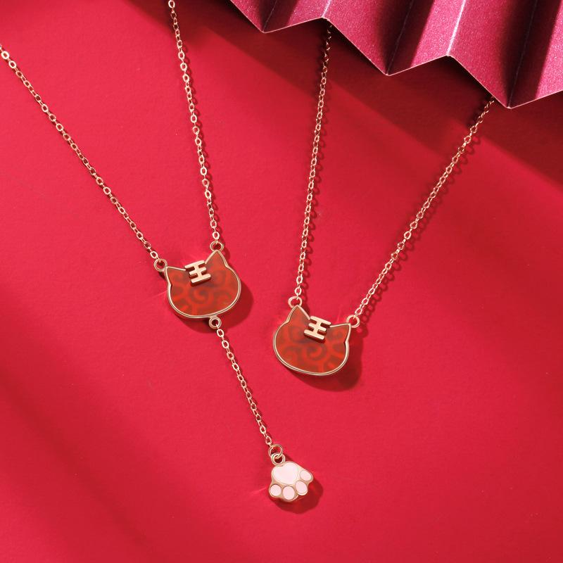 Оригинальное ожерелье с кисточками «Год Тигра» Guochao Niche Design Sweater Chain Universal Jewelry