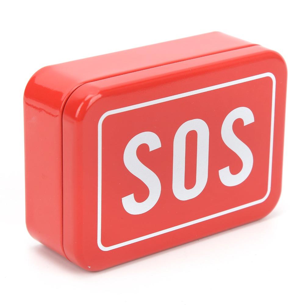 3 шт. Прочный железный аварийный ящик Красный Многофункциональный SOS Спасательный ящик для инструментов Ящик для хранения для выживания Наборы снаряжения для выживания