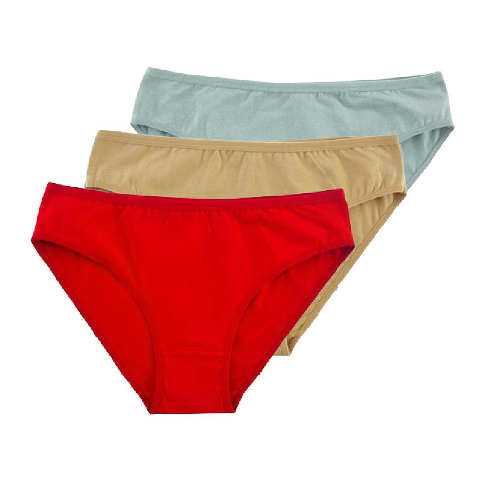 3 шт. женское нижнее белье со средней талией, трусы, нижнее белье, большие трусики для девочек, однотонные трусы