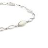[I2623] - Silver Bracelet 'Goddess Opal' Silver White - 8 Mm