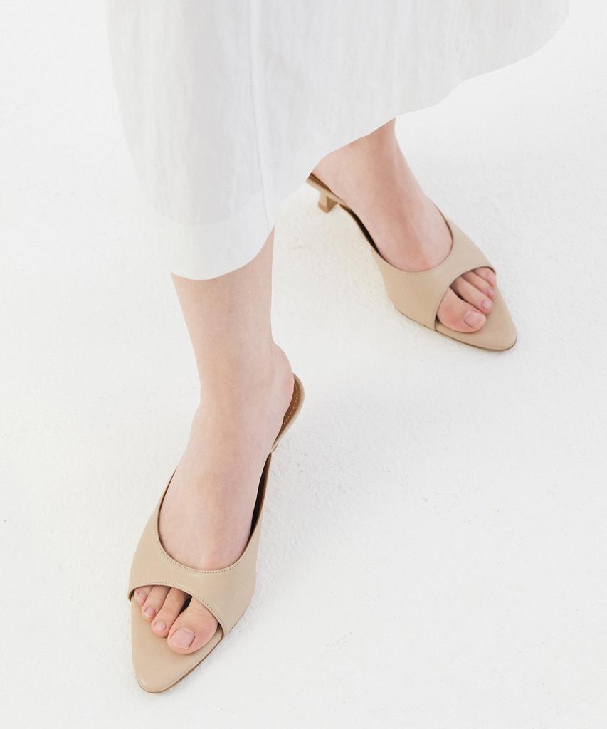 Siyazu Siac3078 Carmen Heritage Leather Mule_Skin Beige