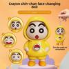 Anime Press Face Changing Toy Decompression Kawaii Three Emojis Doll Backpack Desktop Ornament Toy