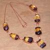 Necklace Bio-Tourmaline Quartz 14 Ct Gold Plated Silver Jewelry 18-20''