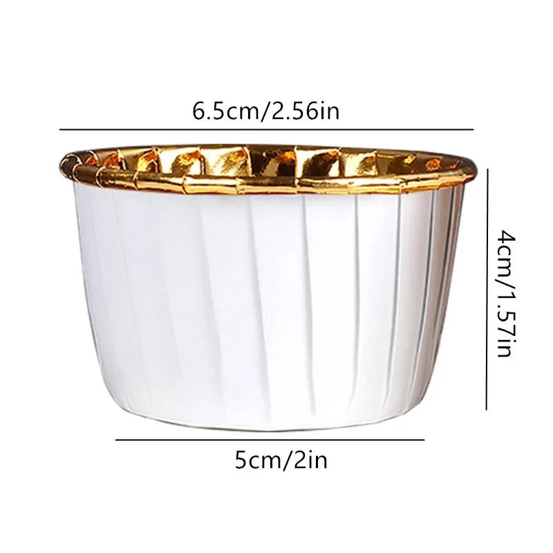 50pcs Large Cupcake Paper Cup Oilproof Cupcake Liner Baking Cup Tray Case Wedding Party Cake Stand Silicone Molds