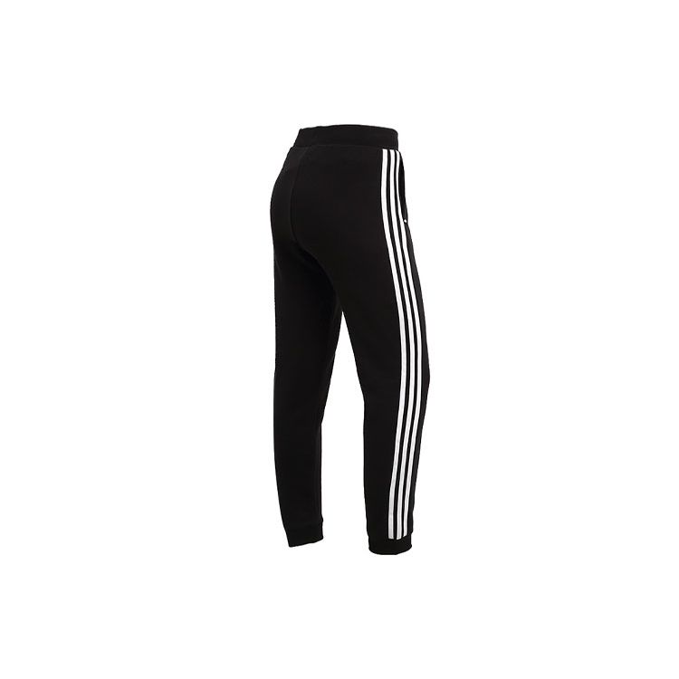 adidas Классические трикотажные джоггеры с тремя полосками, женские брюки, черные GP7131