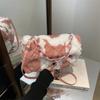 Мягкая Плюшевая Сумка-Подмышка из Искусственного Меха для Женщин Модная Сумка через Плечо на Одном Плече Модная Повседневная Ручная Сумка-Клатч