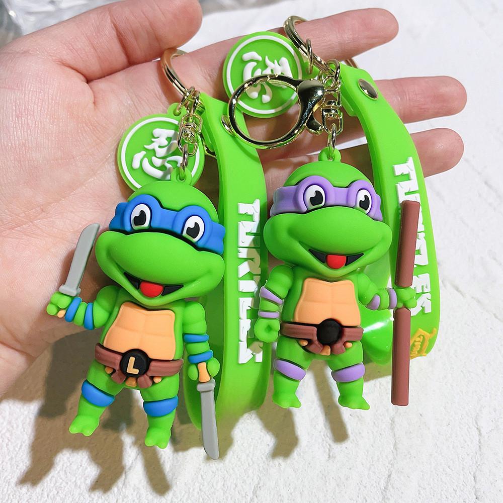 Vibrant Ninja Turtles Keychain Perfect Silicone Accessory For Bags And Keys